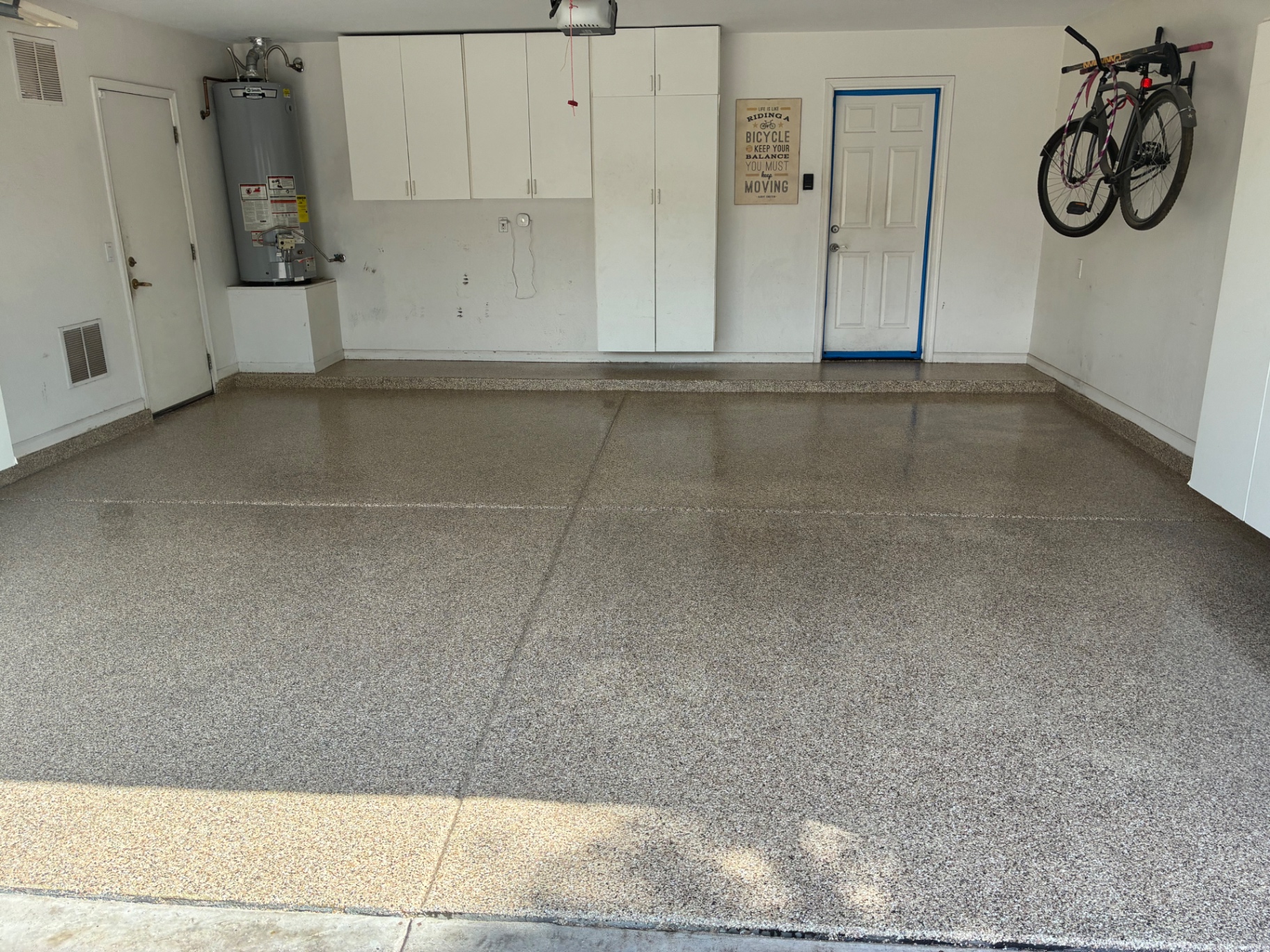 Polyaspartic floor finish