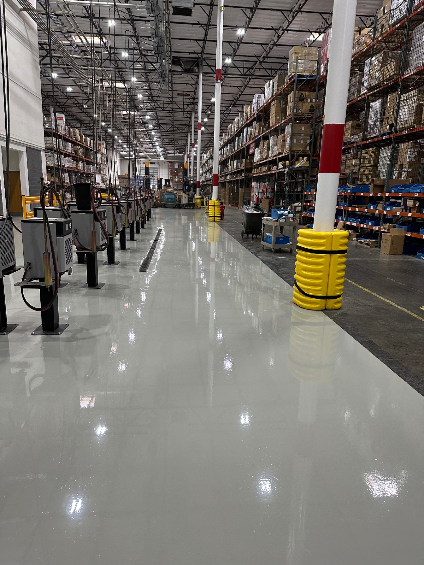 Polished floor reflection