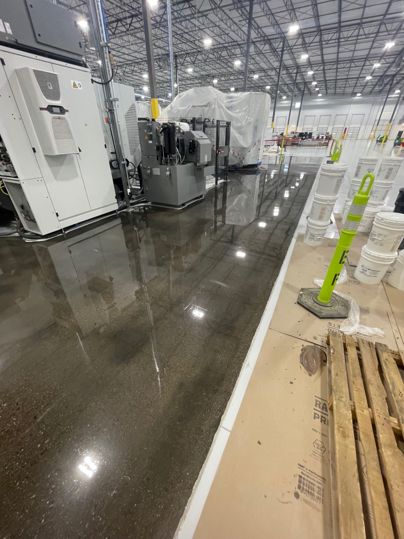 Polished concrete coating finish