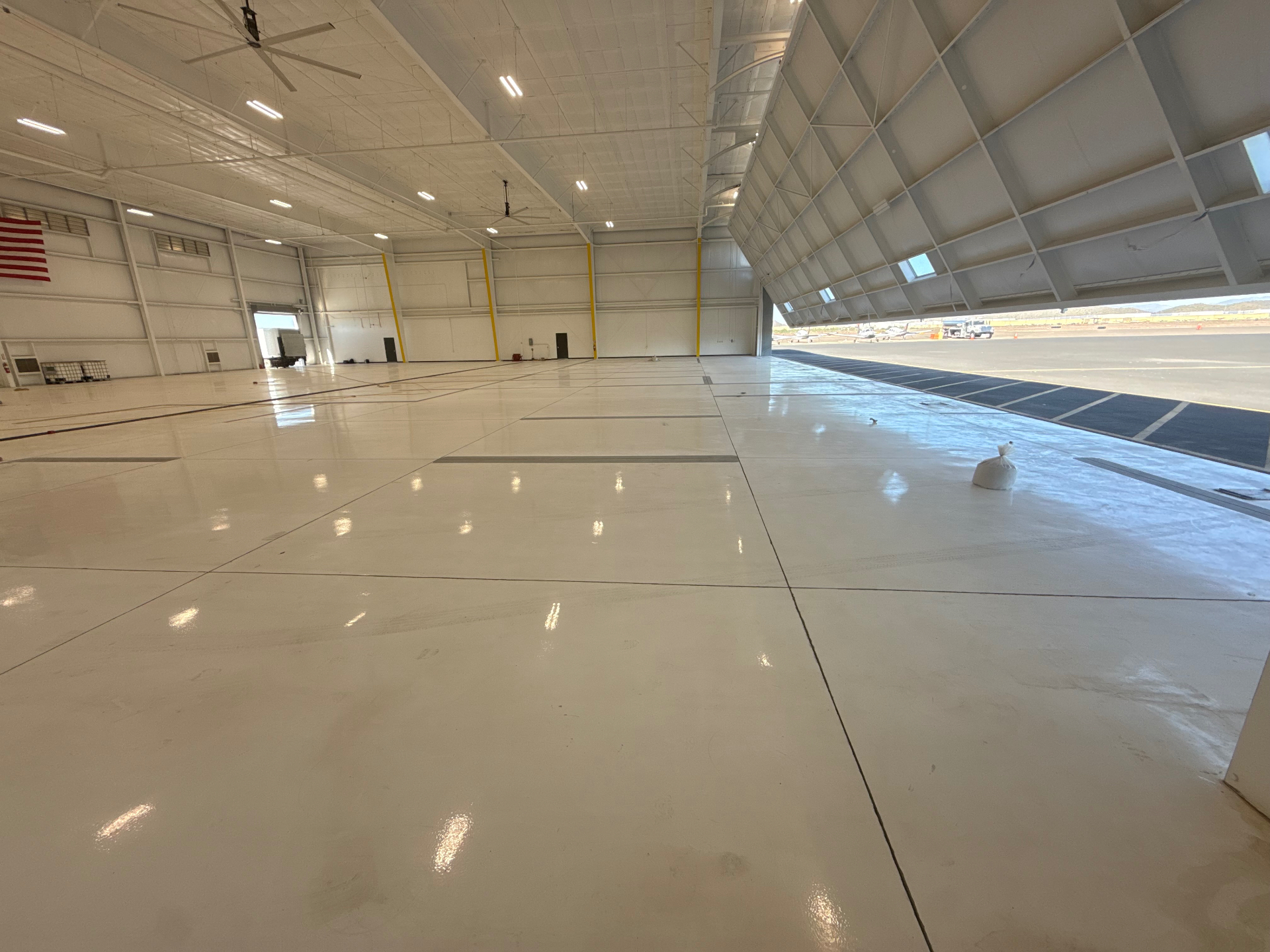 Sealed concrete patio